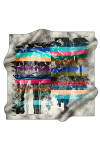 Geometrik Desenli 90X90 İpek Tivil 