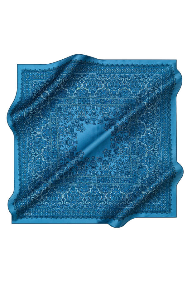 Etnik Desenli 90X90 İpek Tivil - 1