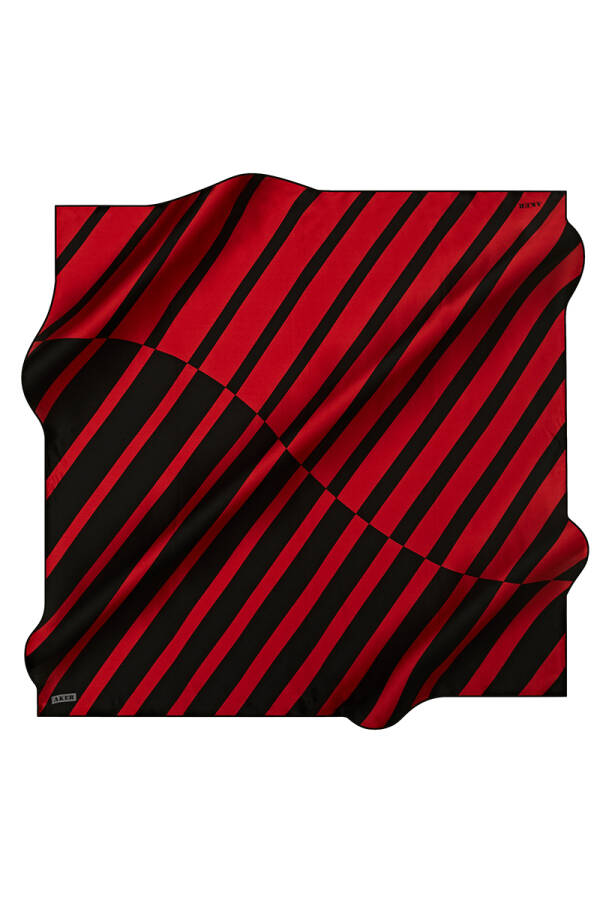 Geometrik Desenli 90X90 İpek Tivil - 1