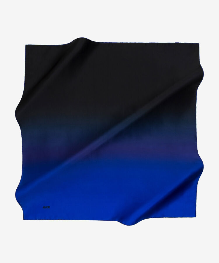 Saks Mavi 90X90 İpek Twill Eşarp - 1