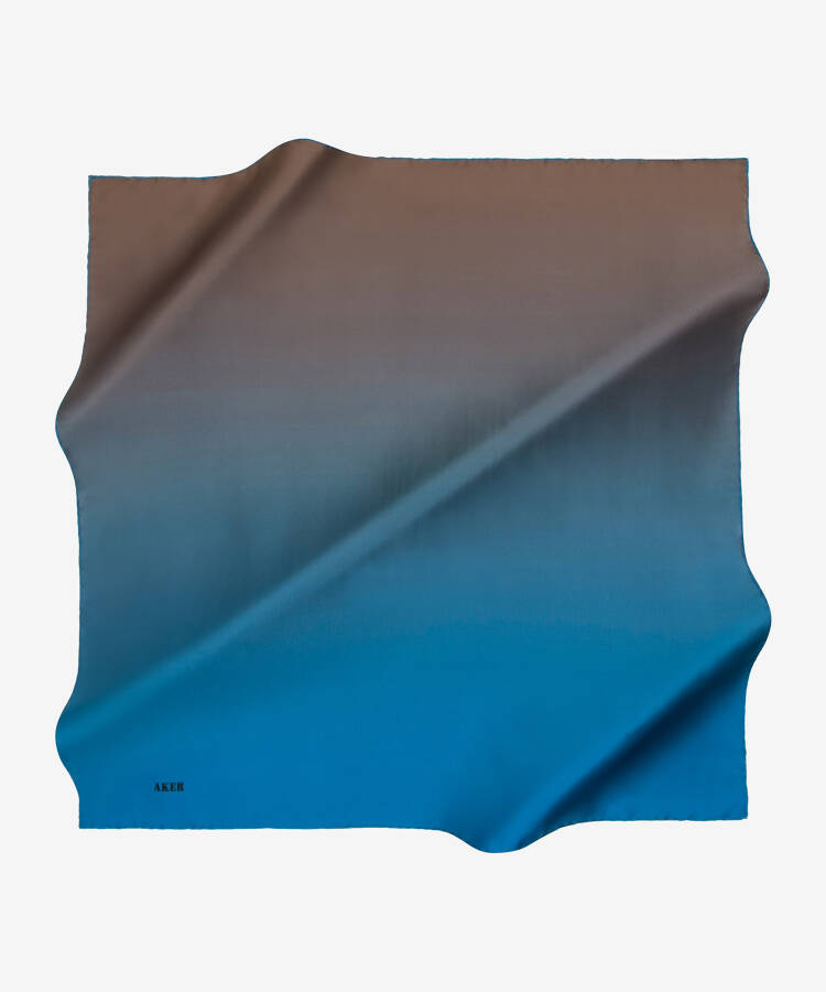 Fırça Desenli 90X90 Aker İpek Tivil Eşarp - 1