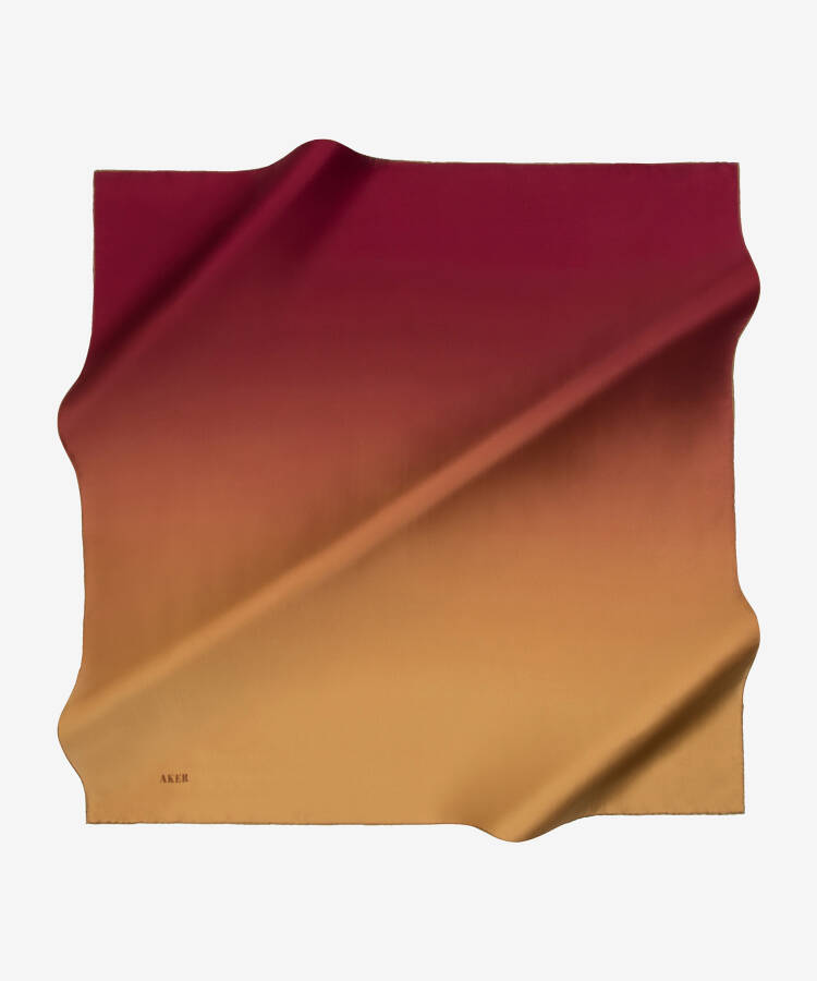 Fırça Desenli 90X90 Aker İpek Tivil Eşarp - 1