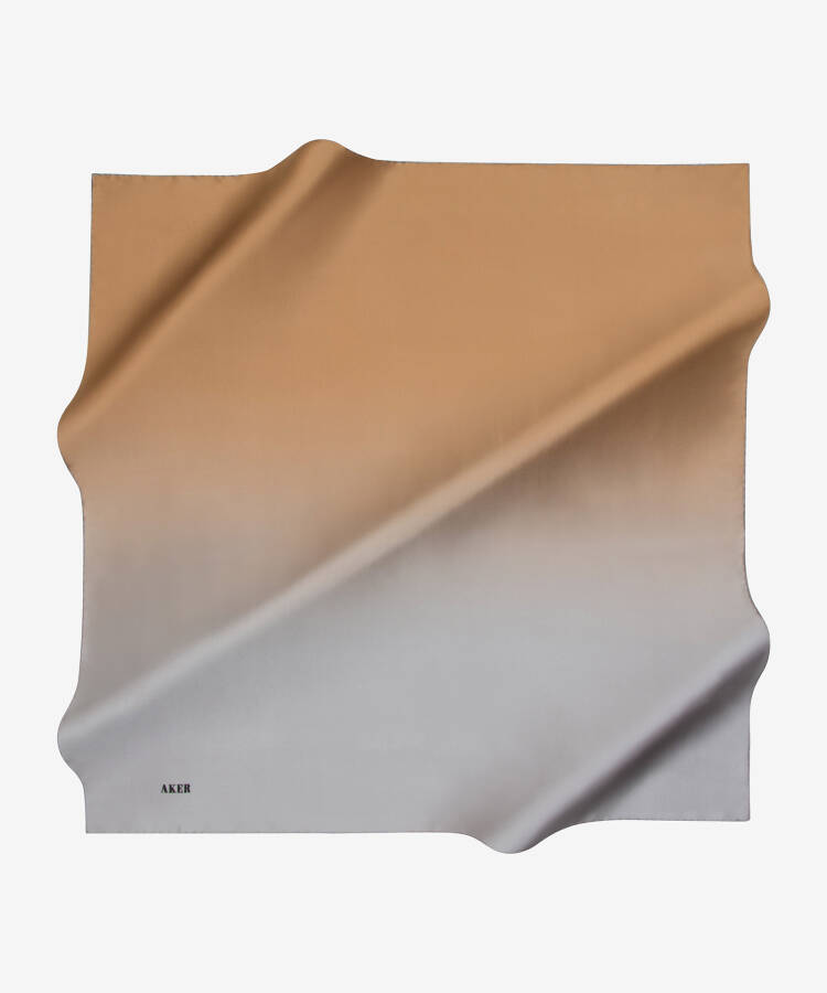 Fırça Desenli 90X90 Aker İpek Tivil Eşarp - 1