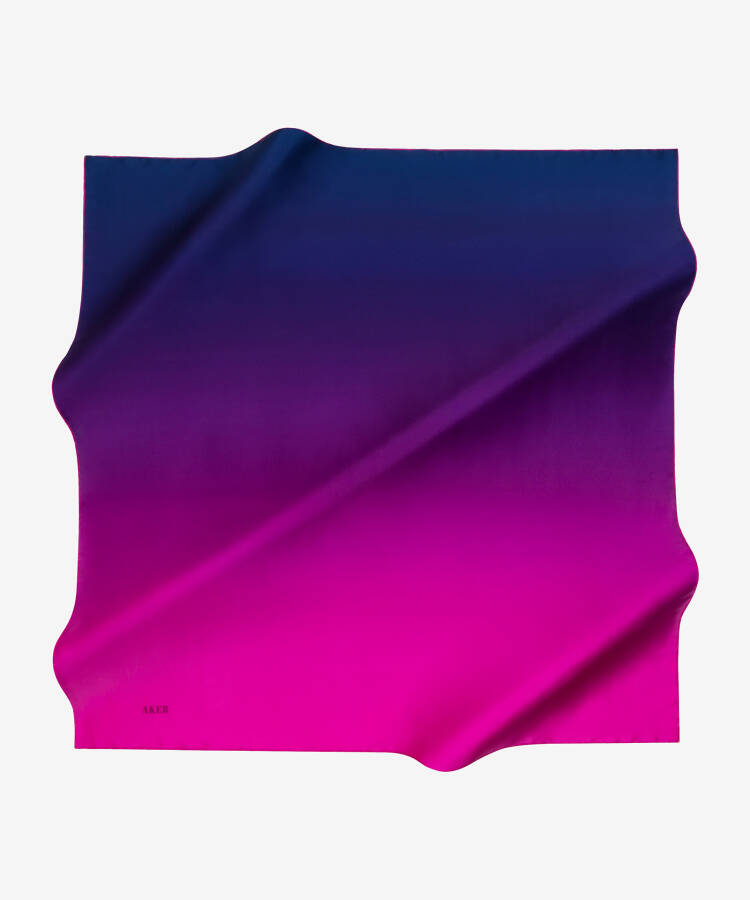 Fırça Desenli 90X90 Aker İpek Tivil Eşarp - 1