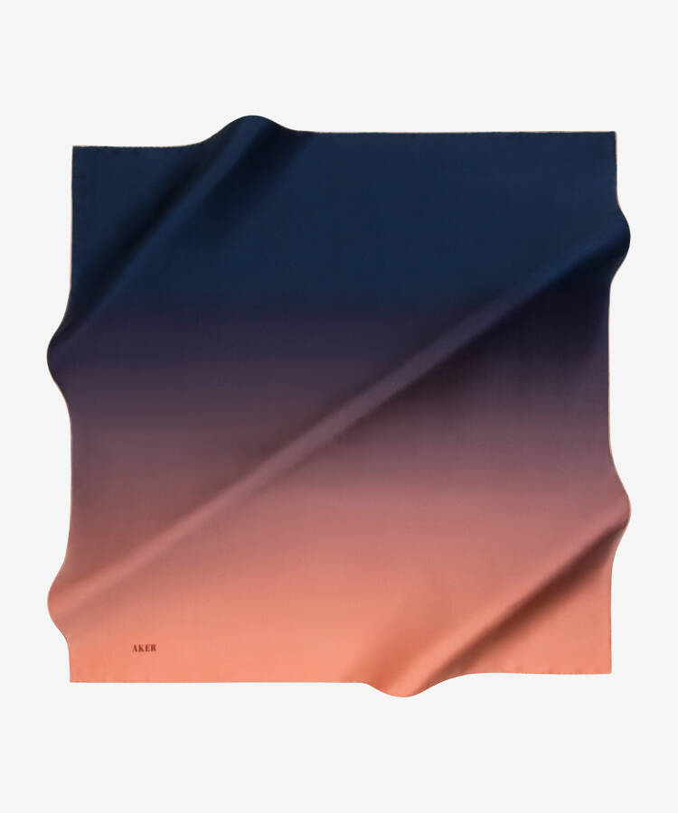 Fırça Desenli 90X90 Aker İpek Tivil Eşarp - 1