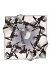 Geometrik Desenli 90X90 Pierre Cardin Krep Saten Eşarp - 1