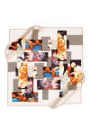 Renkli 90X90 Pierre Cardin Krep Saten Eşarp 