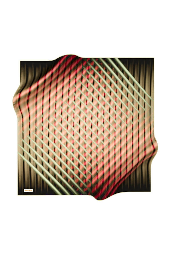 Renkli 90X90 Pierre Cardin Krep Saten Eşarp - 1