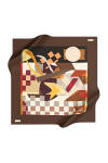 Geometrik Desenli 90X90 Pierre Cardin Krep Saten Eşarp - 1