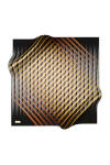 Renkli 90X90 Pierre Cardin Krep Saten Eşarp 