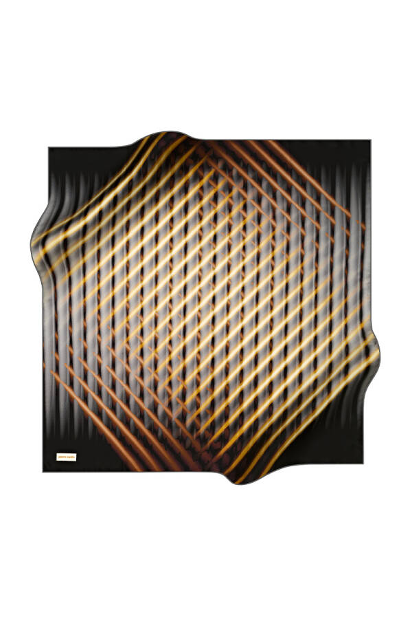 Renkli 90X90 Pierre Cardin Krep Saten Eşarp - 1