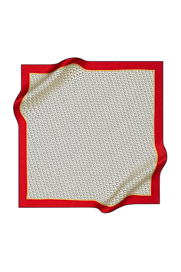 Renkli 90X90 Pierre Cardin Krep Saten Eşarp - 1