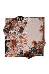 Çiçek Desenli 90X90 Pierre Cardin Krep Saten Eşarp 