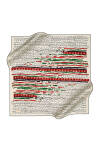 Geometrik Desenli 90X90 Pierre Cardin Krep Saten Eşarp 