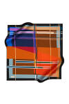 Geometrik Desenli 90X90 Pierre Cardin Krep Saten Eşarp 