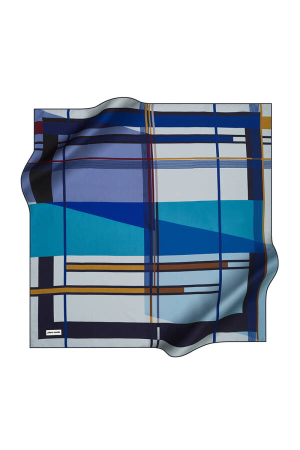 Renkli 90X90 Pierre Cardin Krep Saten Eşarp - 1