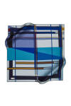 Renkli 90X90 Pierre Cardin Krep Saten Eşarp 