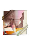 Renkli 90X90 Pierre Cardin Krep Saten Eşarp 