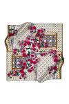 Çiçek Desenli 90X90 Pierre Cardin Krep Saten Eşarp 