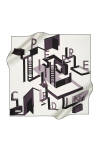 Geometrik Desenli 90X90 Pierre Cardin Krep Saten Eşarp 