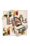 Geometrik Desenli 90X90 Pierre Cardin Krep Saten Eşarp 