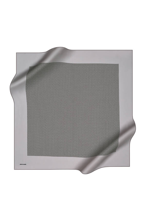 Renkli 90X90 Pierre Cardin Krep Saten Eşarp - 1