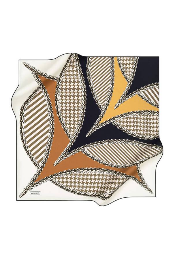 Renkli 90X90 Pierre Cardin Polyester Tivil Eşarp - 1