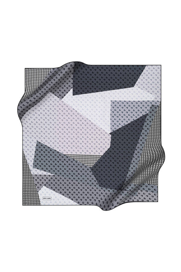 Renkli 90X90 Pierre Cardin Polyester Tivil Eşarp - 1