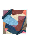 Geometrik Desenli 90X90 Polyester Twill Eşarp 