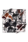 Fırça Desenli 90X90 Polyester Twill Eşarp 