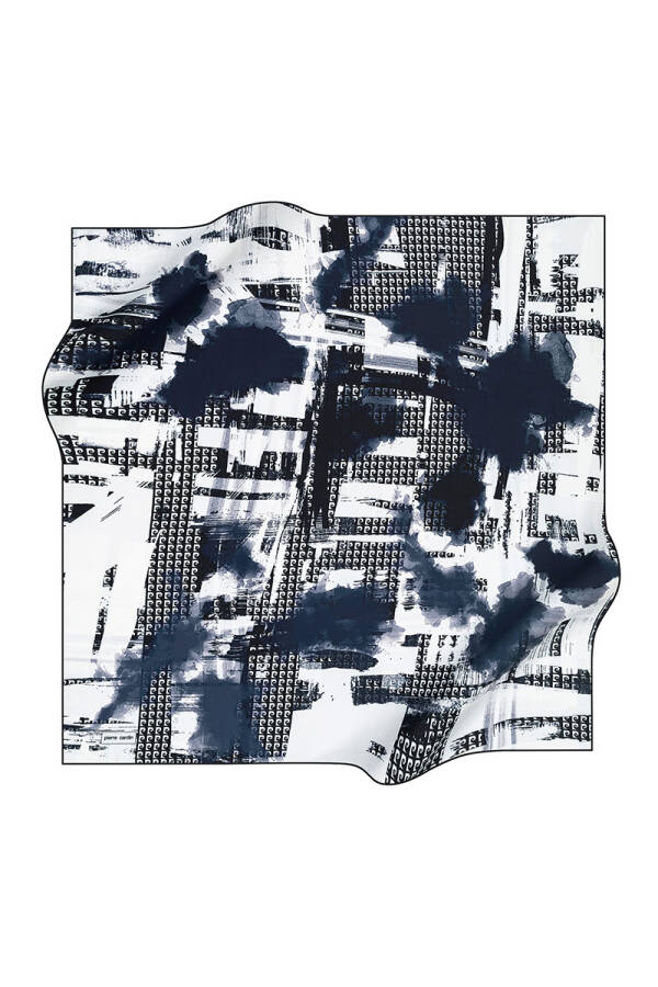 Renkli 90X90 Pierre Cardin Polyester Tivil Eşarp - 1