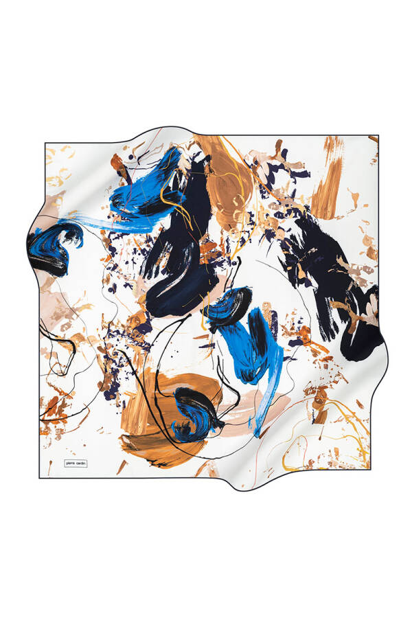 Fırça Desenli 90X90 Pierre Cardin Polyester Tivil Eşarp - 1