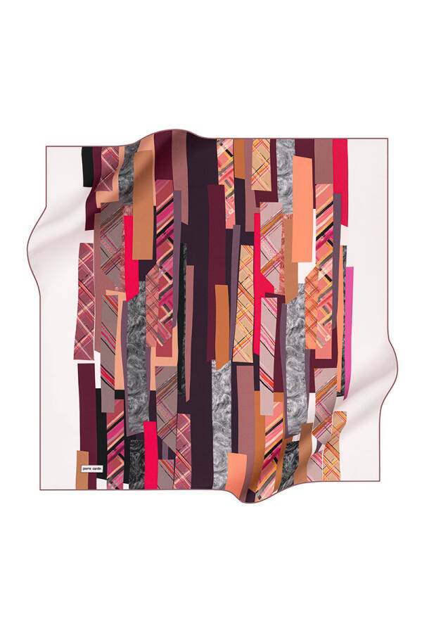 Geometrik Desenli 90X90 Pierre Cardin Polyester Tivil Eşarp - 1