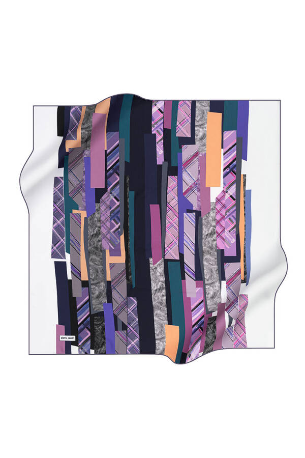 Geometrik Desenli 90X90 Pierre Cardin Polyester Tivil Eşarp - 1
