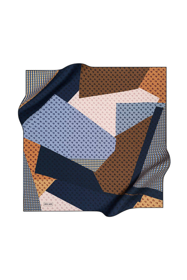 Geometrik Desenli 90X90 Pierre Cardin Polyester Tivil Eşarp - 1