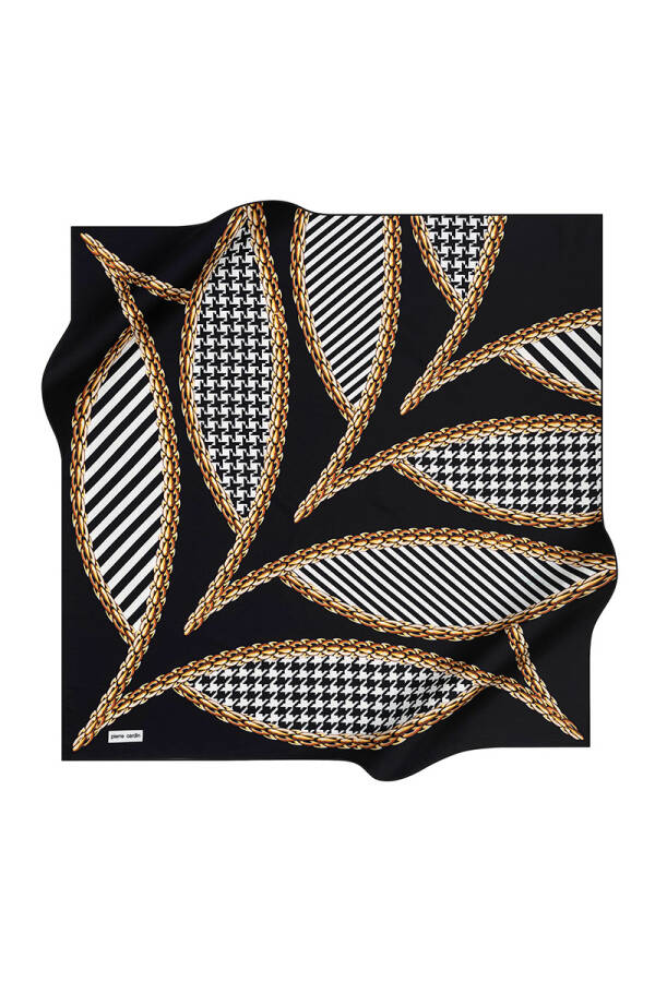 Renkli 90X90 Pierre Cardin Polyester Tivil Eşarp - 1