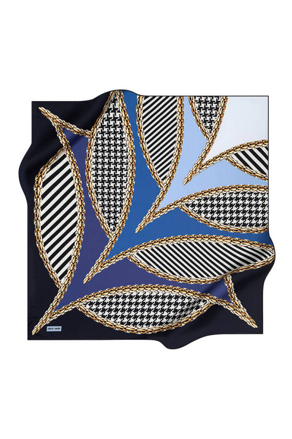 Renkli 90X90 Pierre Cardin Polyester Tivil Eşarp - 1