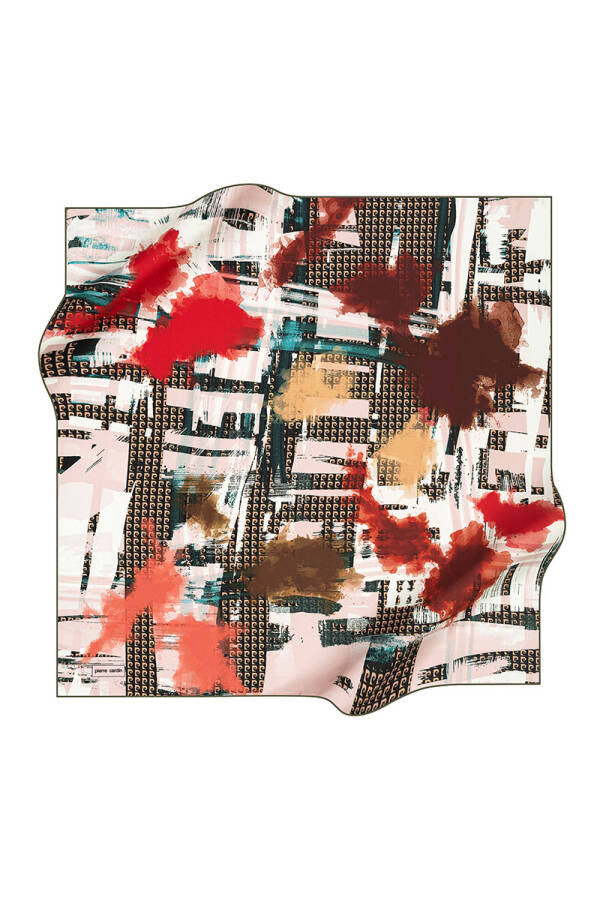 Fırça Desenli 90X90 Pierre Cardin Polyester Tivil Eşarp - 1