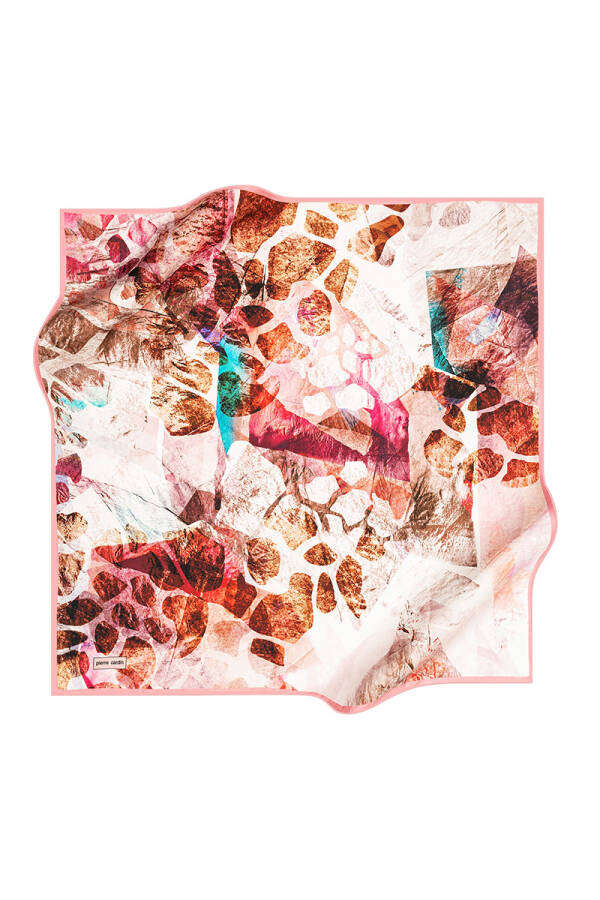 Renkli 90X90 Pierre Cardin Polyester Tivil Eşarp - 1