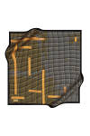 Renkli 90X90 Pierre Cardin Polyester Tivil Eşarp 