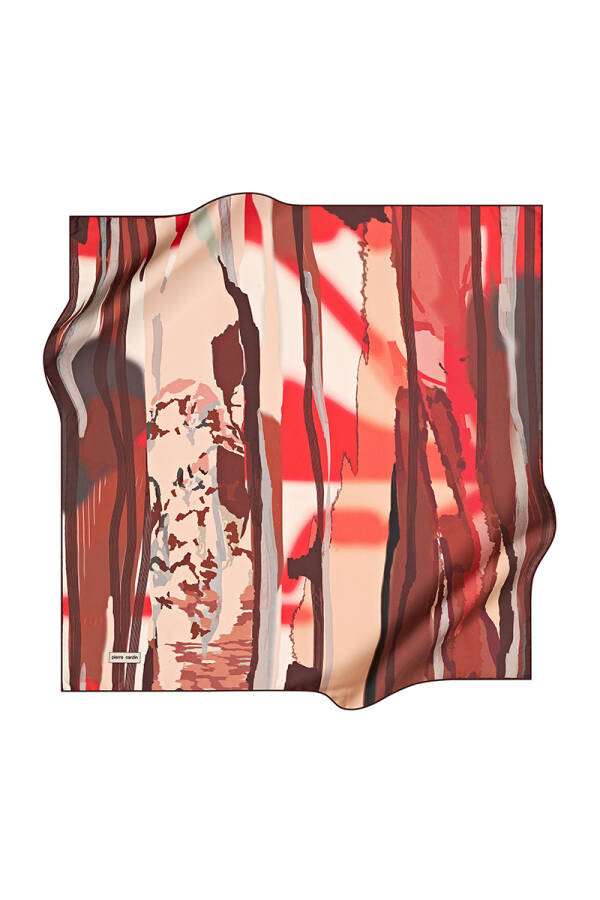 Renkli 90X90 Polyester Twill Eşarp - 1