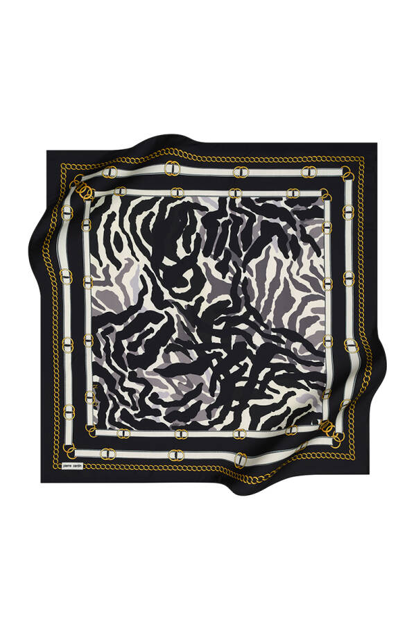 Renkli 90X90 Pierre Cardin Polyester Tivil Eşarpl - 1