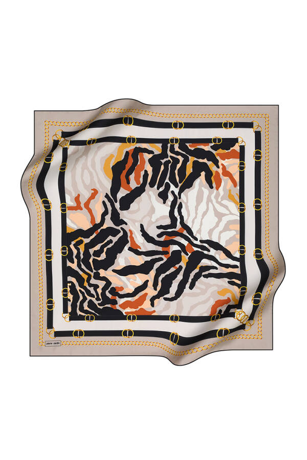 Renkli 90X90 Pierre Cardin Polyester Tivil Eşarpl - 1