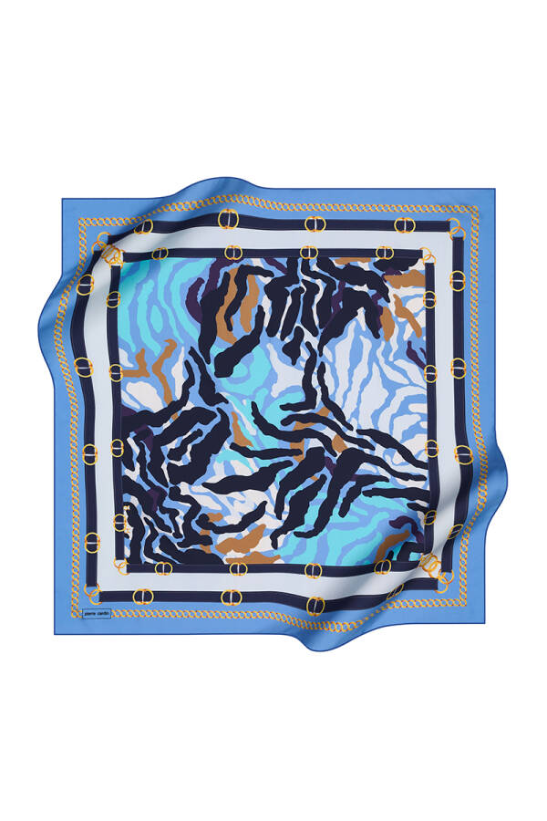 Renkli 90X90 Pierre Cardin Polyester Tivil Eşarpl - 1