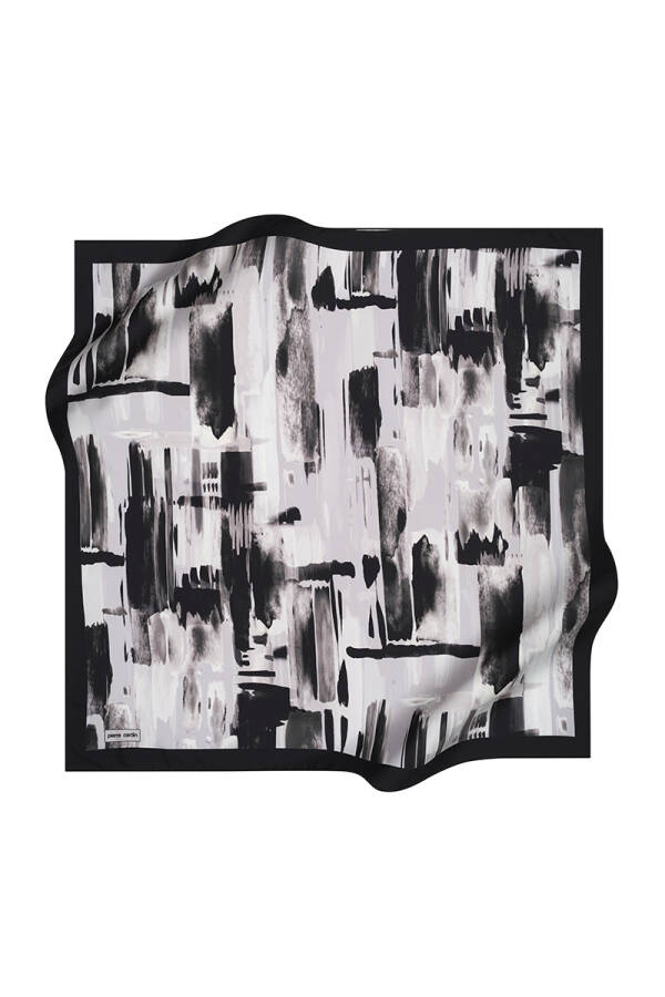 Renkli 90X90 Pierre Cardin Polyester Tivil Eşarp - 1