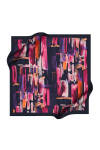 Renkli 90X90 Polyester Twill Eşarp - 1