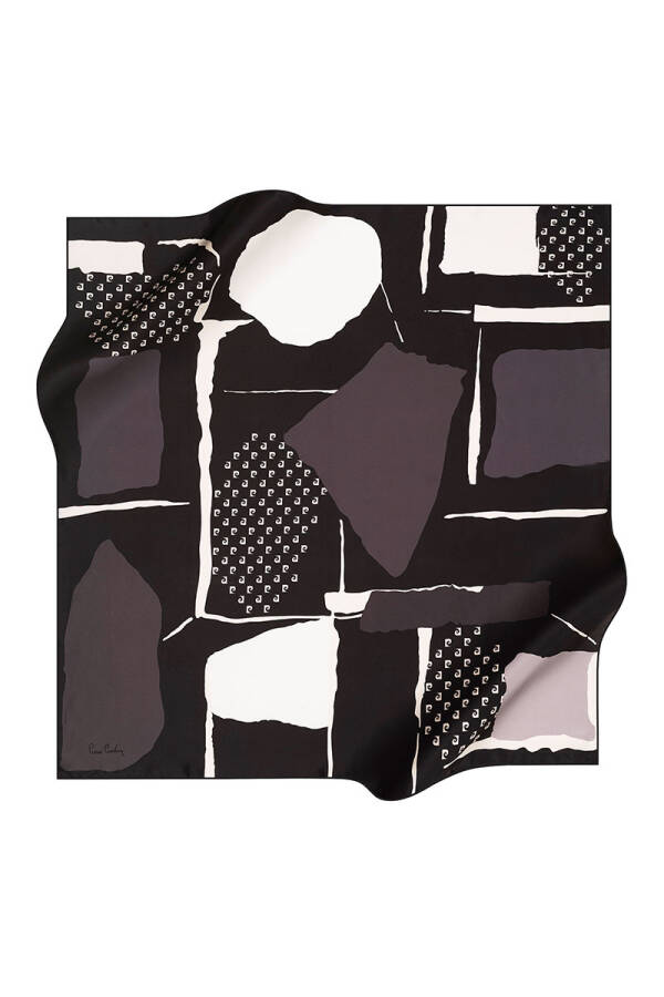 Geometrik Desenli 90X90 Pierre Cardin Tivil Eşarp - 1
