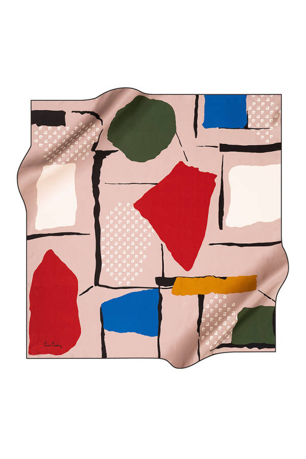 Geometrik Desenli 90X90 Pierre Cardin Tivil Eşarp - 1