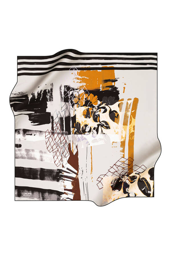 Renkli 90X90 Pierre Cardin Tivil Eşarp - 1