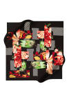 Çiçek Desenli 90X90 Pierre Cardin Tivil Eşarp - 1